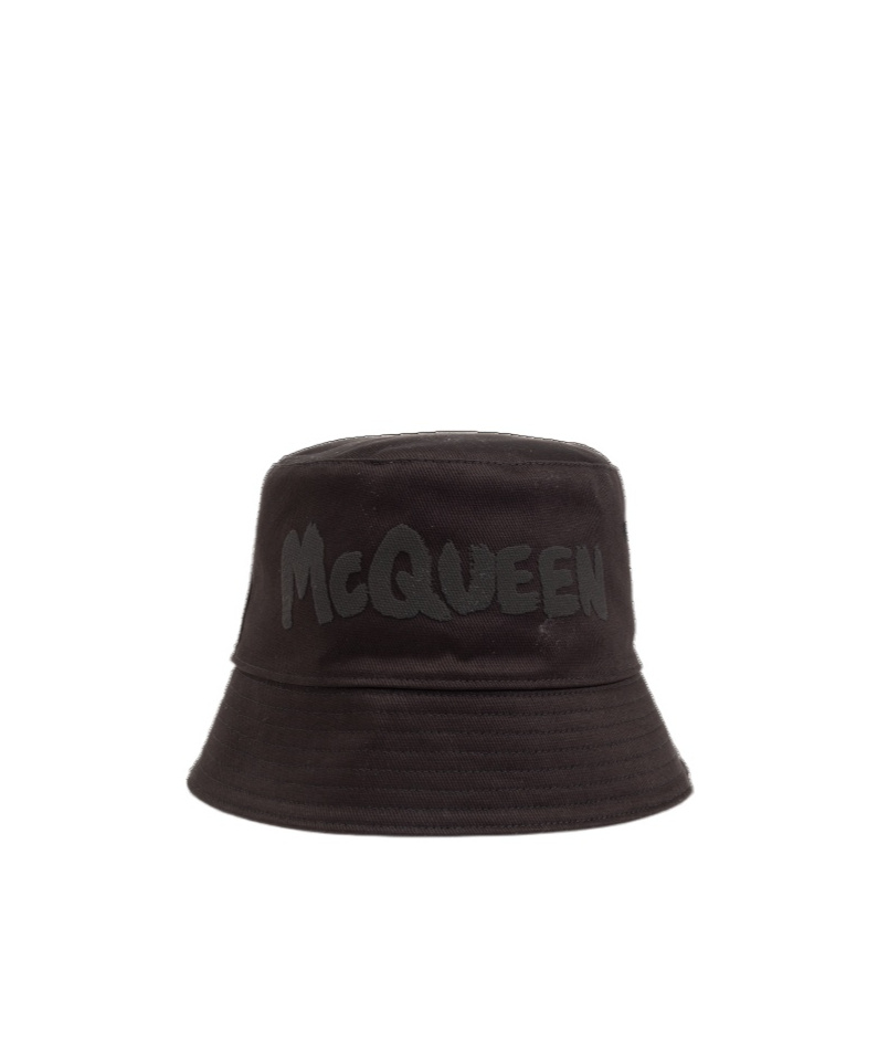 Alexander Mcqueen Logo-print Bucket Hat In Black