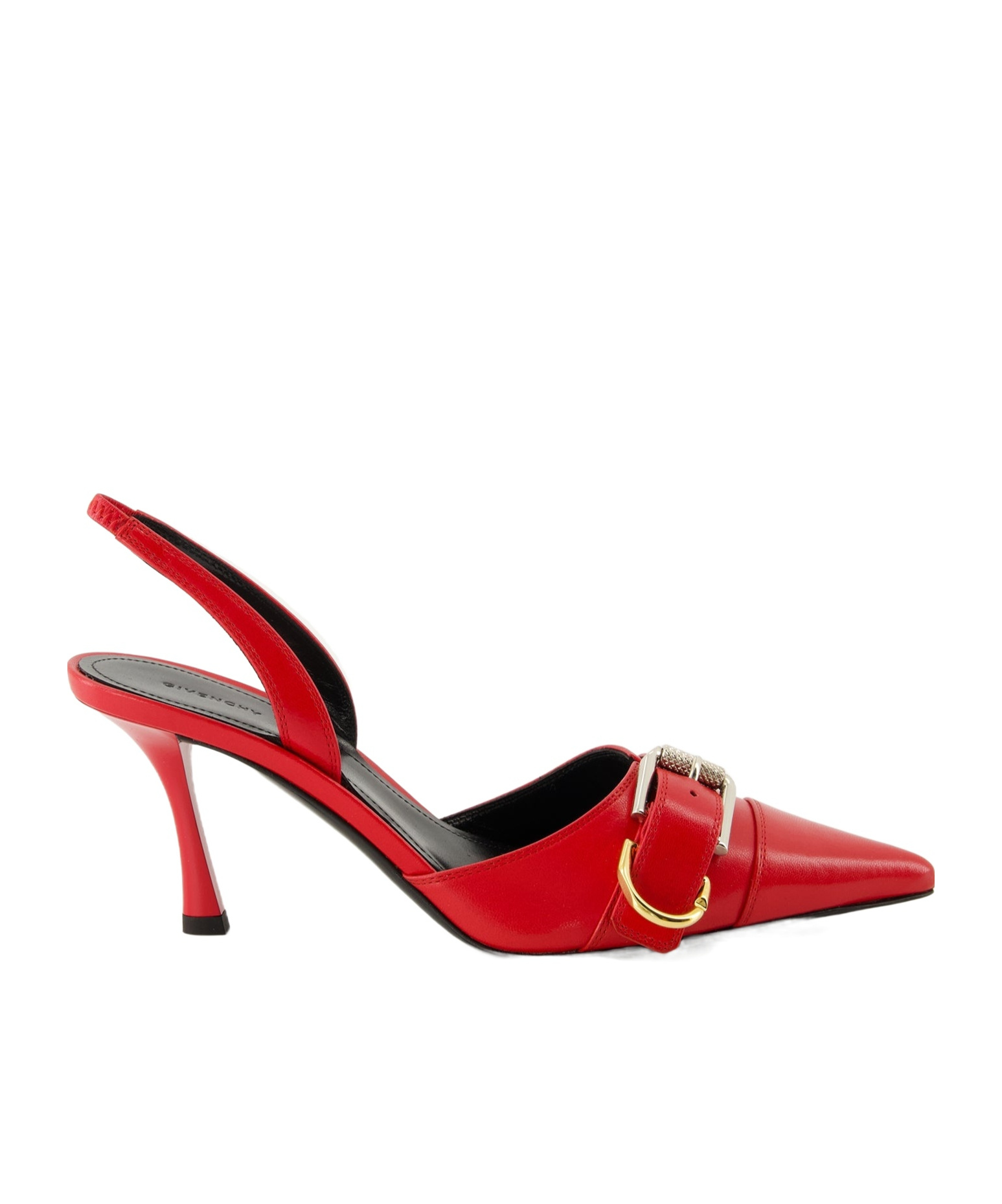 Givenchy Voyou Slingbacks In Leather In Red