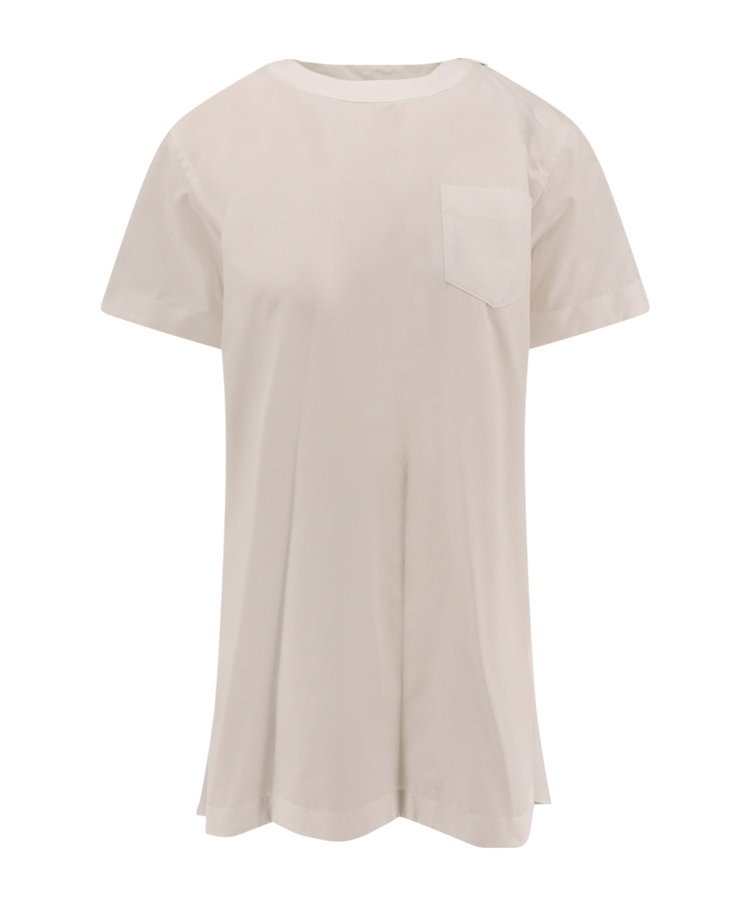 Sacai Dress With Draped Cotton Inserts On The Back In Nude