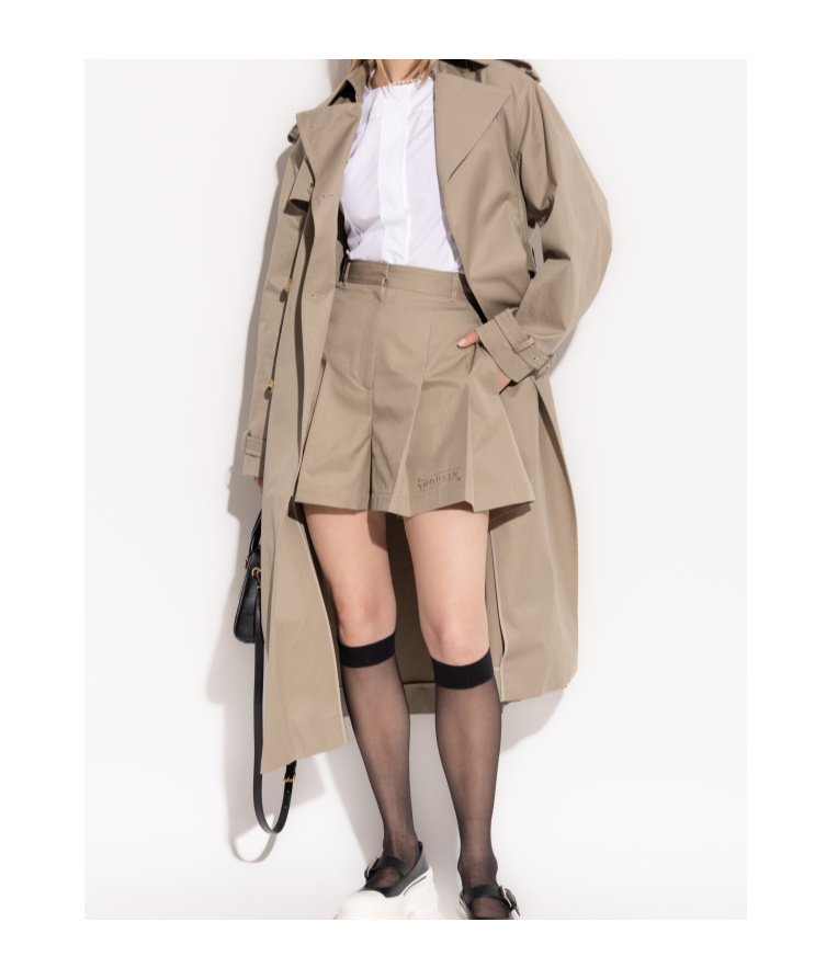 Alexander Mcqueen Alexander Mc Queen Beige Cotton Trench Coat In Brown