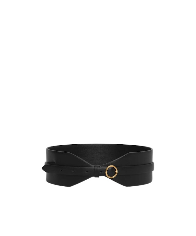 Alaïa Large Calf Leather Belt With Gold-tone Buckle