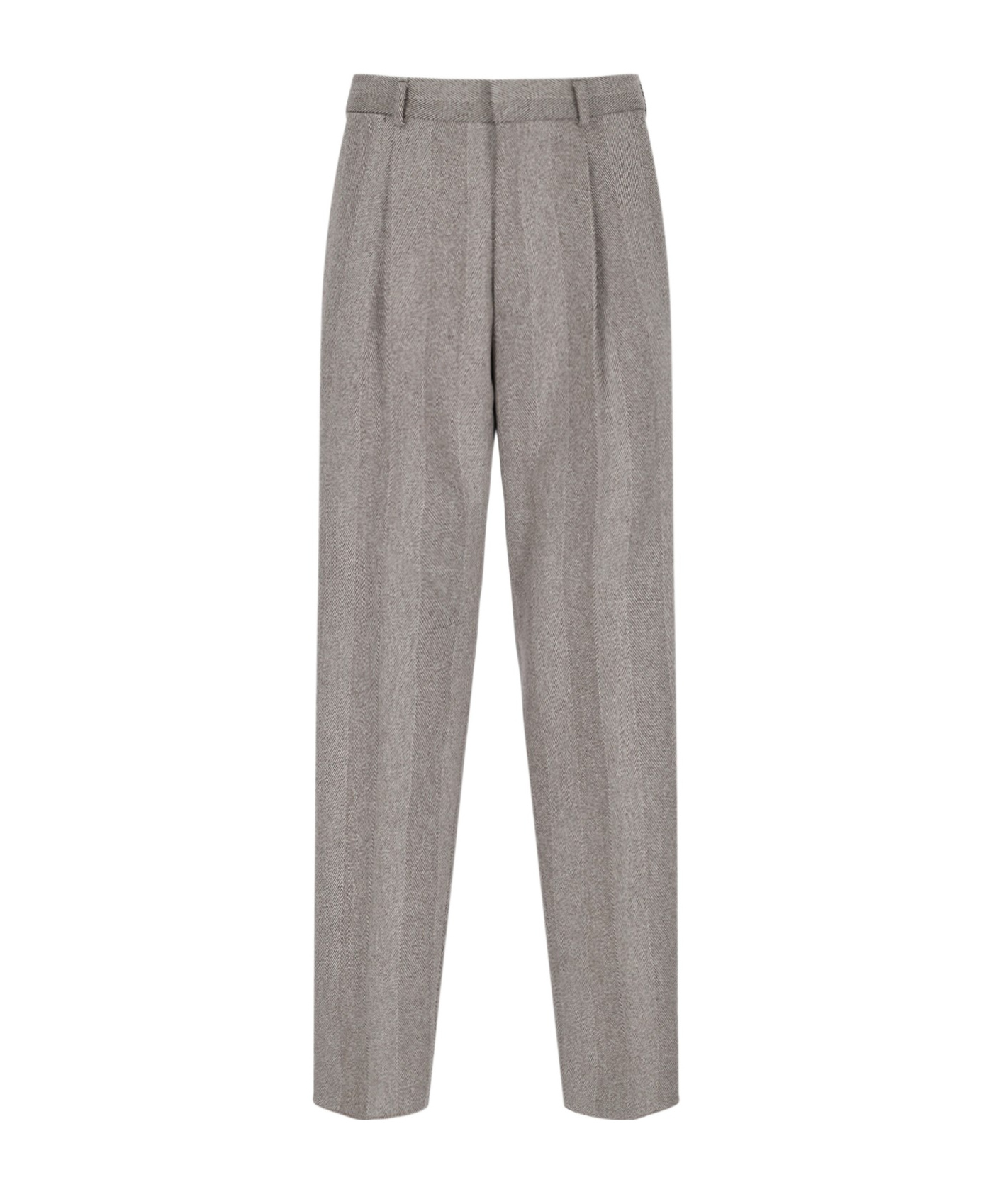 Loro Piana Pleated Tailored Trousers In Gray