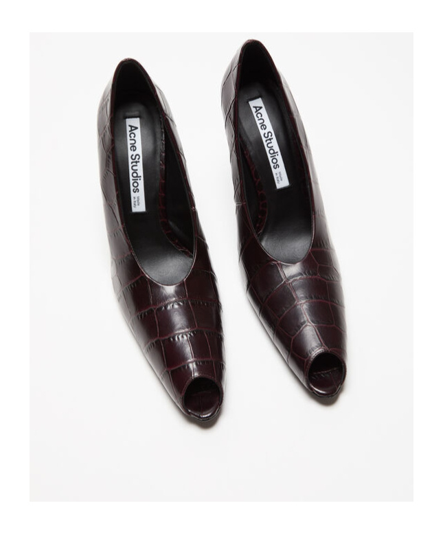 Acne Studios Open-toe High Heels In Chocolate Brown
