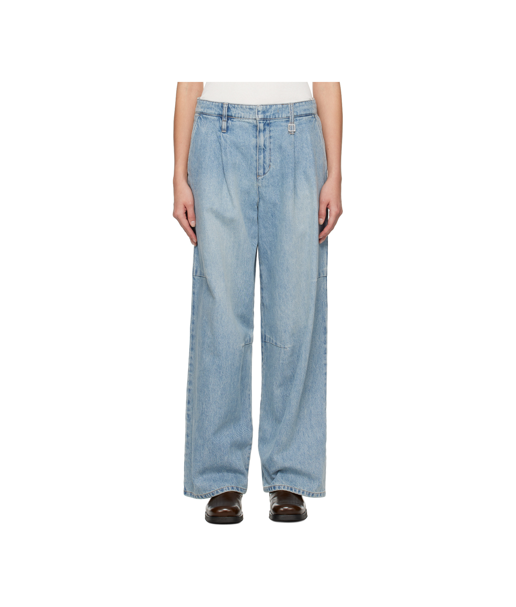 Shop Wooyoungmi Wide-leg Jeans In Blue