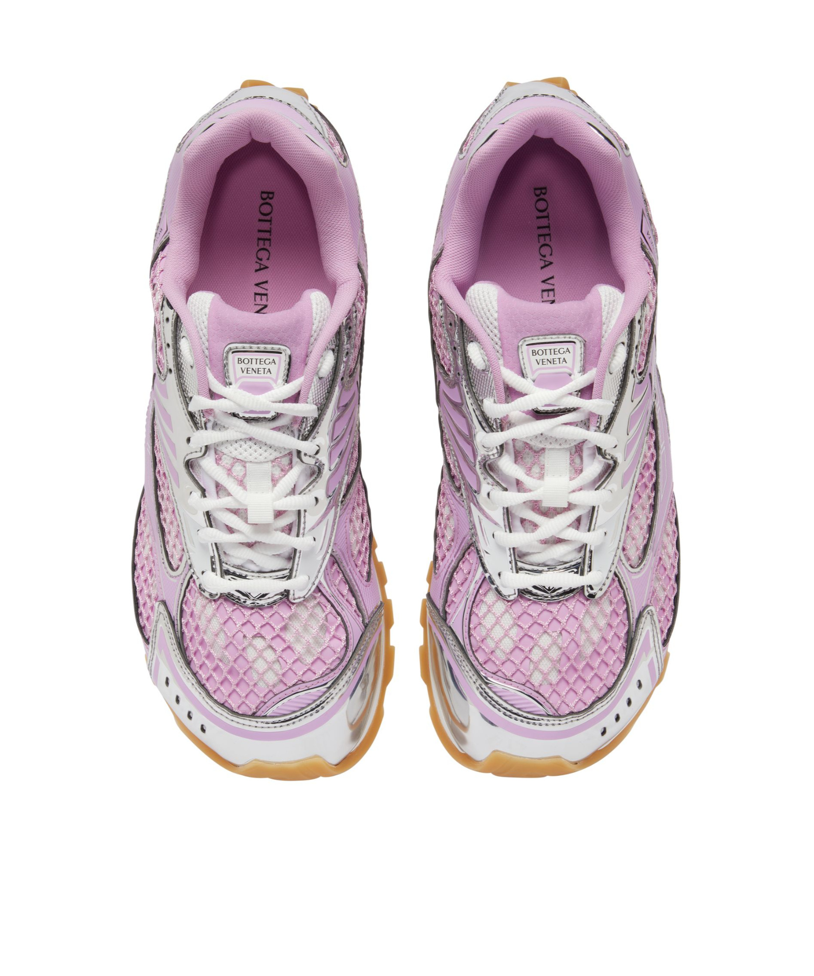 Shop Bottega Veneta Laced Sneakers In Multicolor