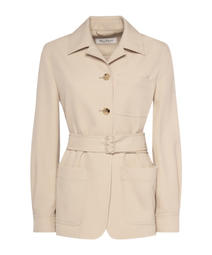 Max Mara Jacket Belted Patch Pockets