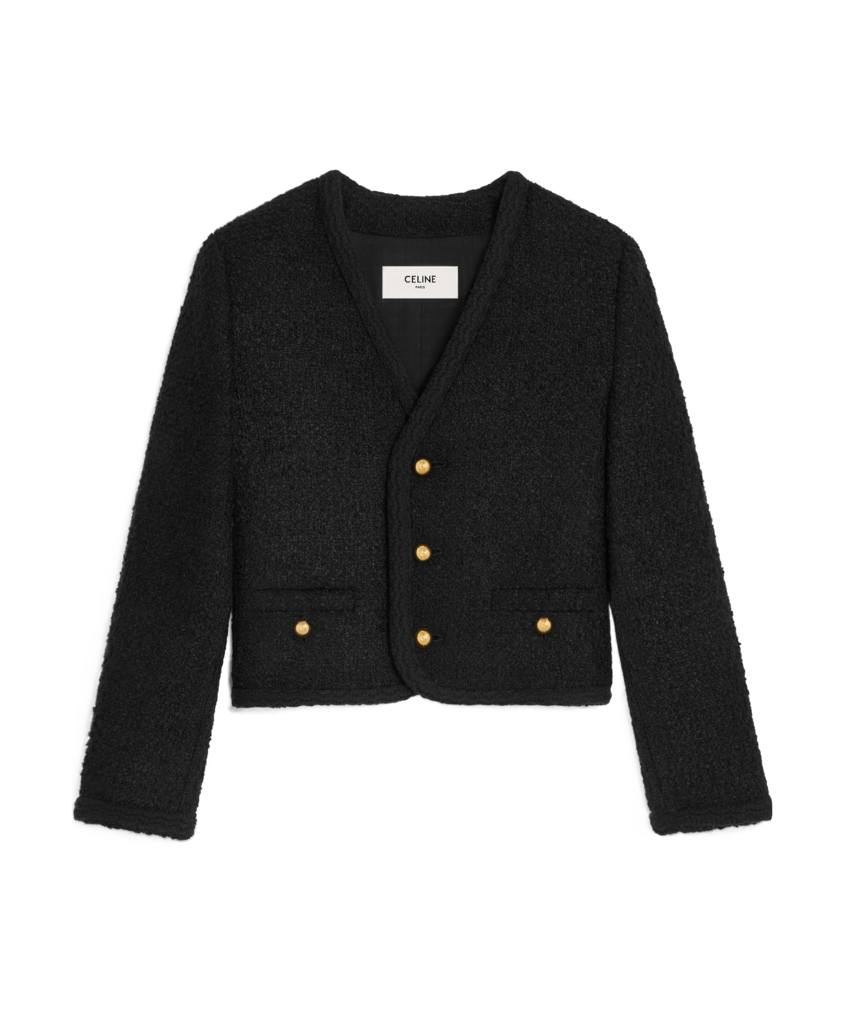 Celine Long-sleeved Jacket In Black