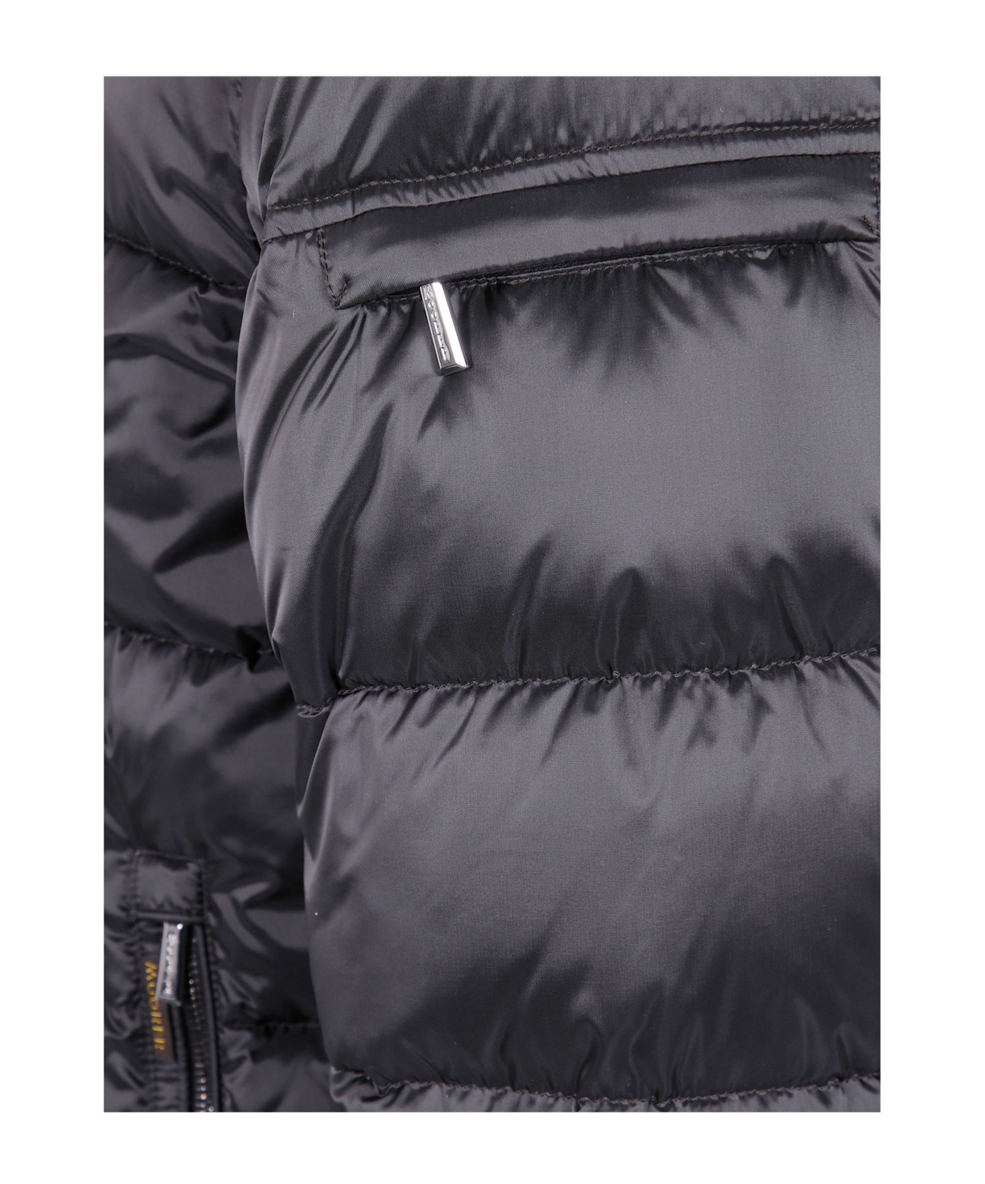 Moorer Quilted Zip-up Down Jacket In Black