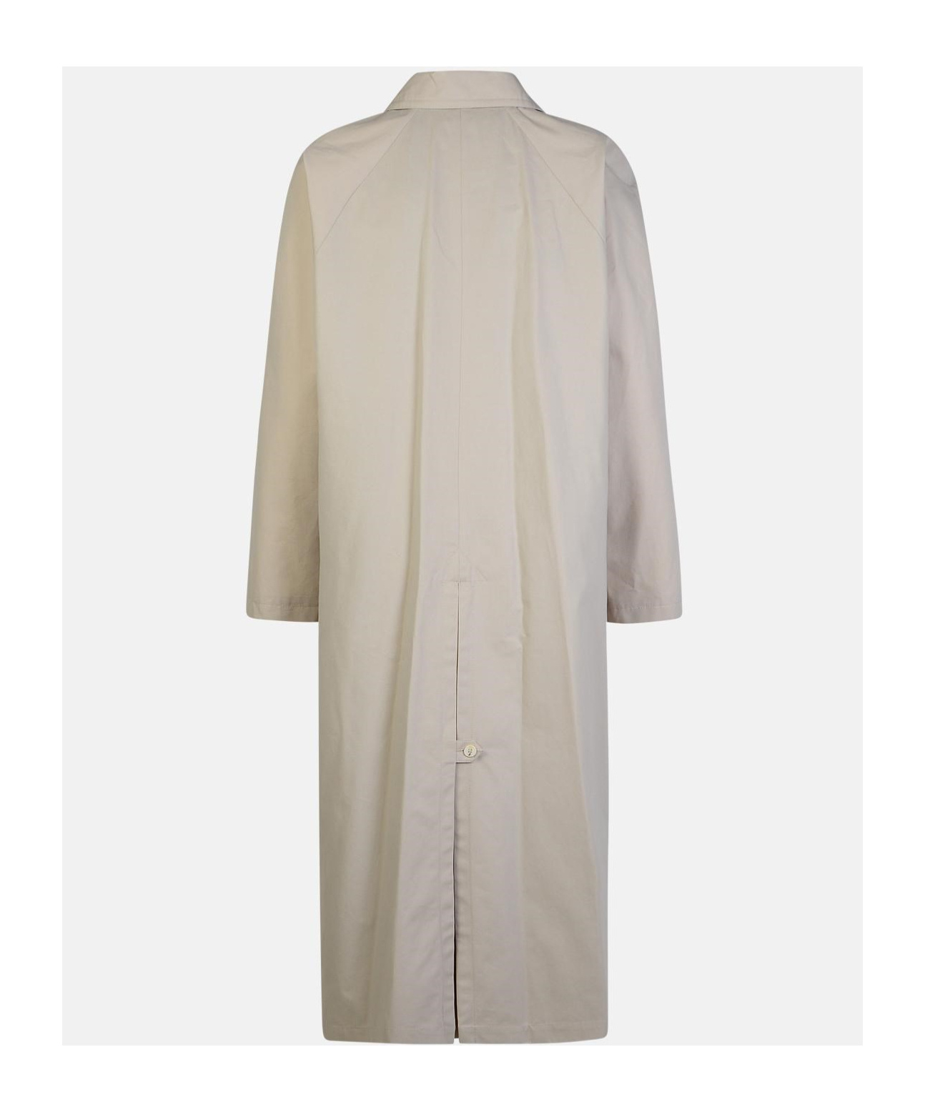 Apc A.p.c. 'gaia' Ivory Cotton Trench Coat In Nude