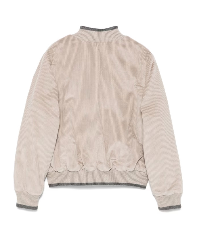 Shop Fay Corduroy Bomber Jacket In Nude