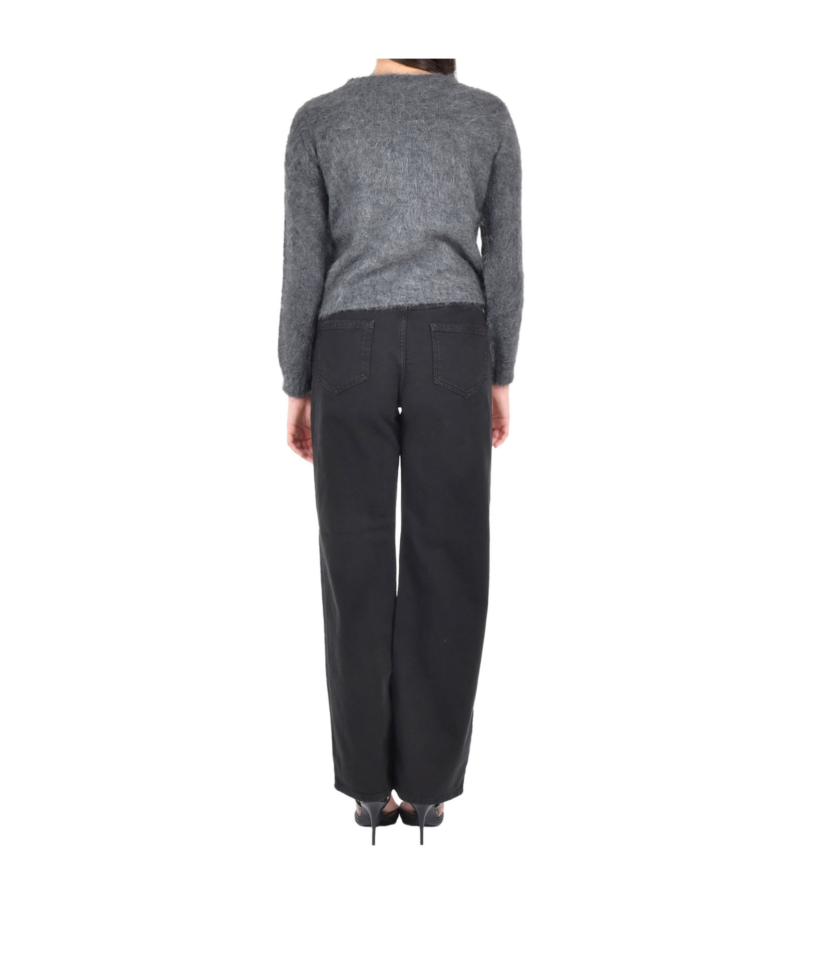 Max Mara Studio Aceto Crewneck Jumper In Gray