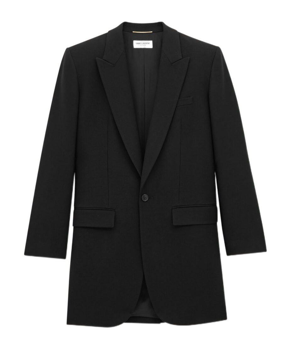 Saint Laurent Wool Blazer In Black