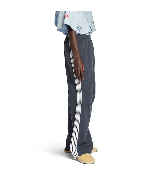 Balenciaga Baggy Sweatpants With Stripes And Wide Leg In Black