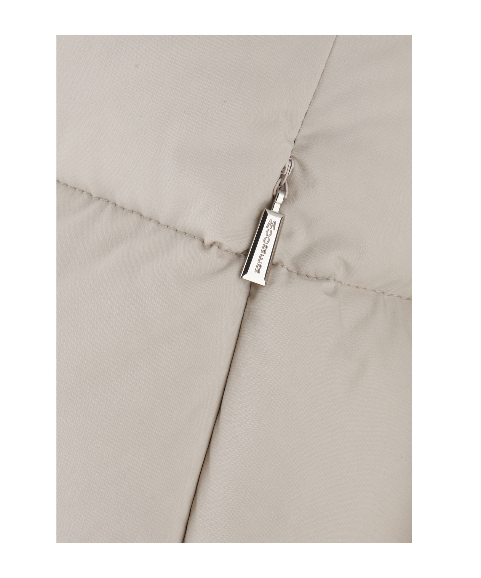 Moorer Light Grey Nylon Blend Down Jacket In White