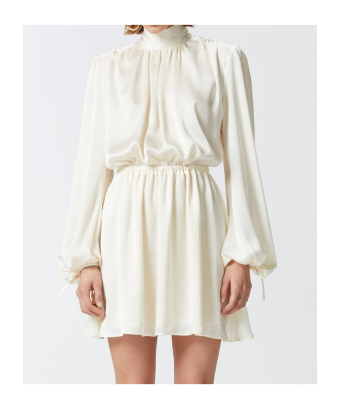 Pinko Draped Open-back Minidress In White