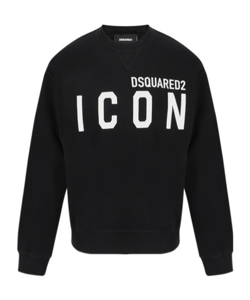 Dsquared2 Icon-print Crew Neck Sweatshirt In Black