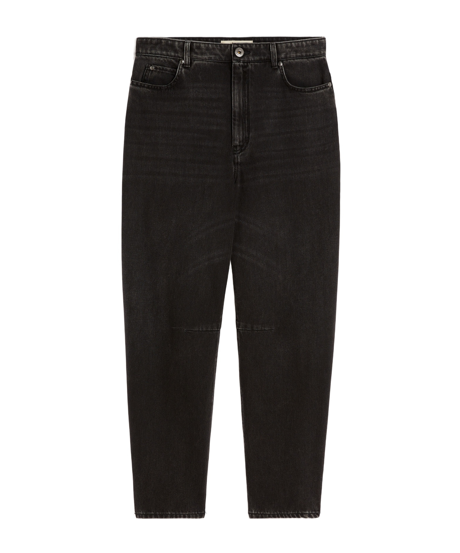 Weekend Max Mara Cotton Denim Barrel Jeans In Black