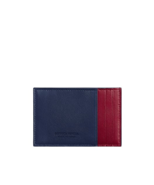 Bottega Veneta Two-color Card Bag In Blue