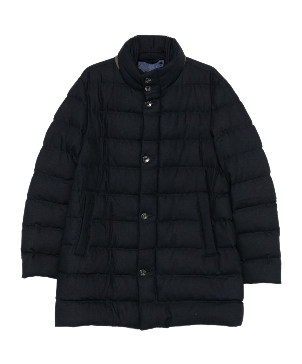 Herno Navy Blue Quilted Jacket In Blue