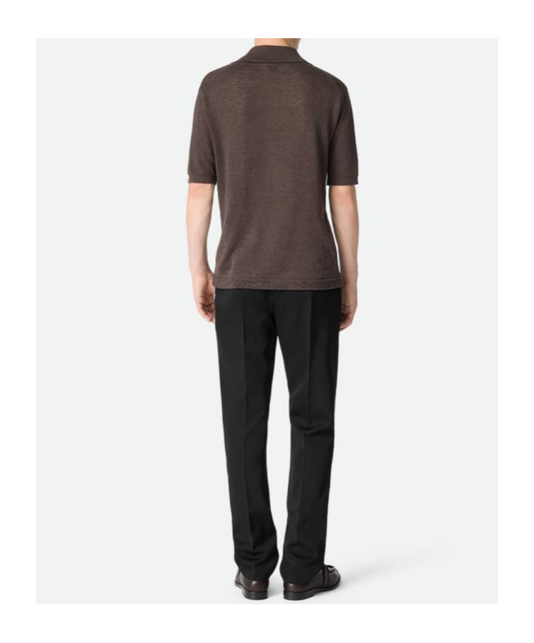 Bottega Veneta Grain De Poudre Pants In Brown