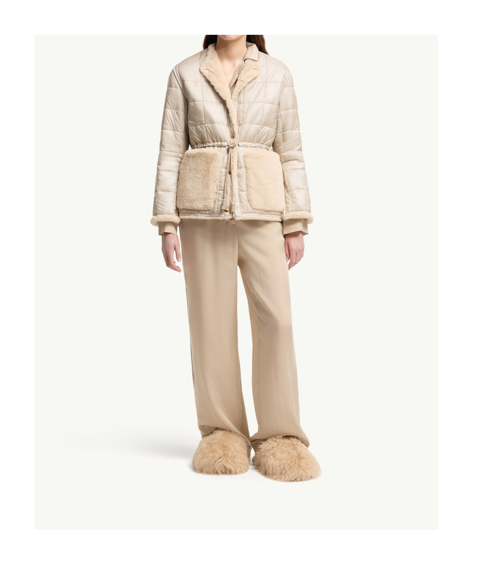 Moncler Tipule Reversible Short Down Jacket In Neutral