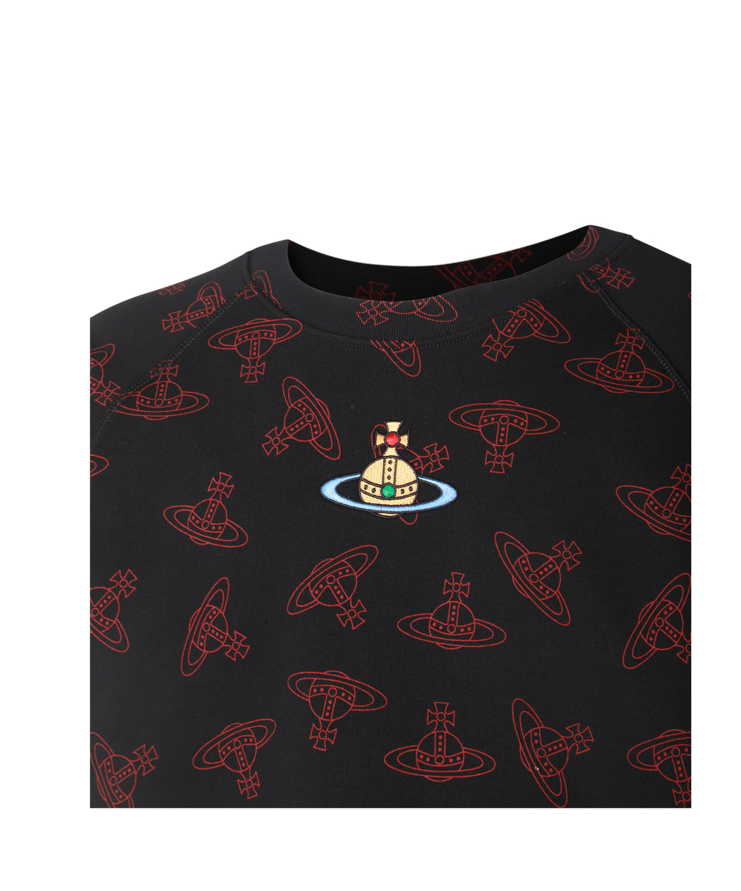 Vivienne Westwood Black And Red Cotton Sweatshirt In Black