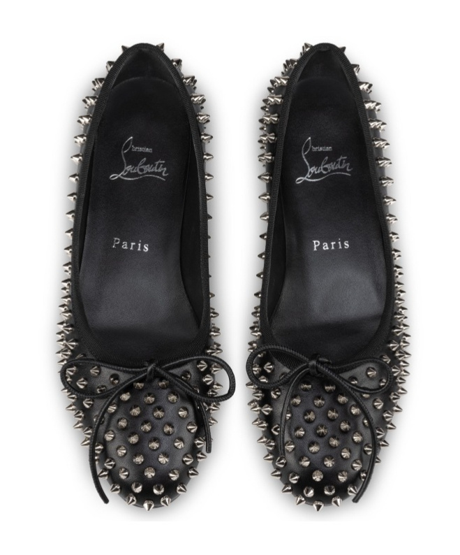 Shop Christian Louboutin Pointed Ballet Shoes In Black