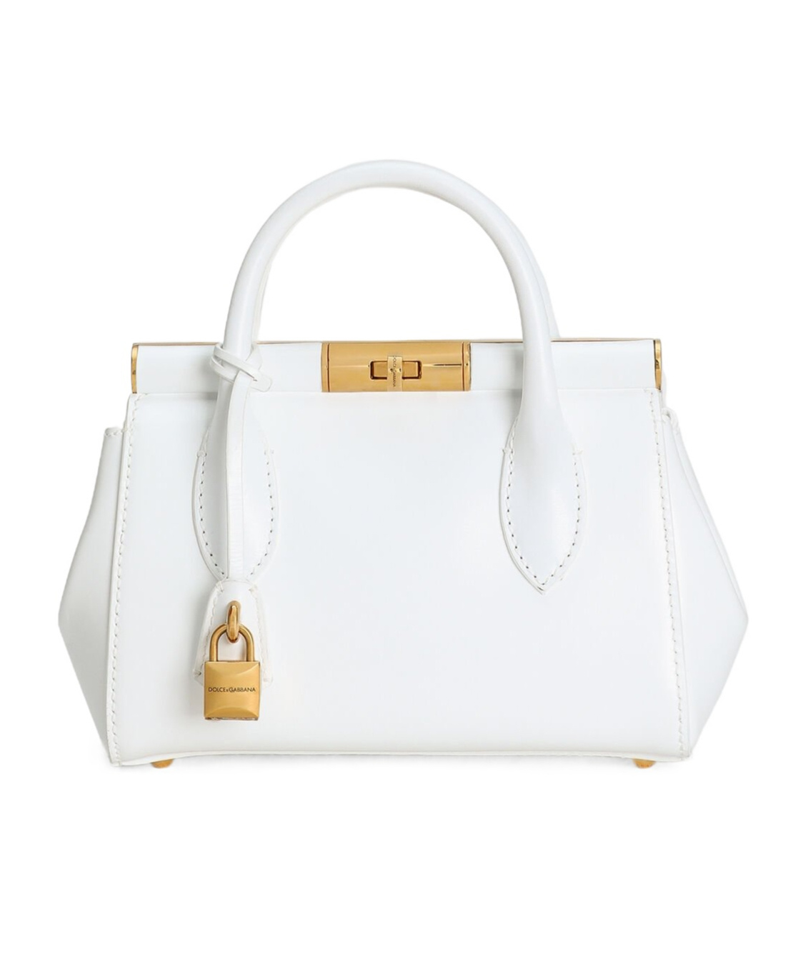 Dolce & Gabbana Leather Tote Bag In White