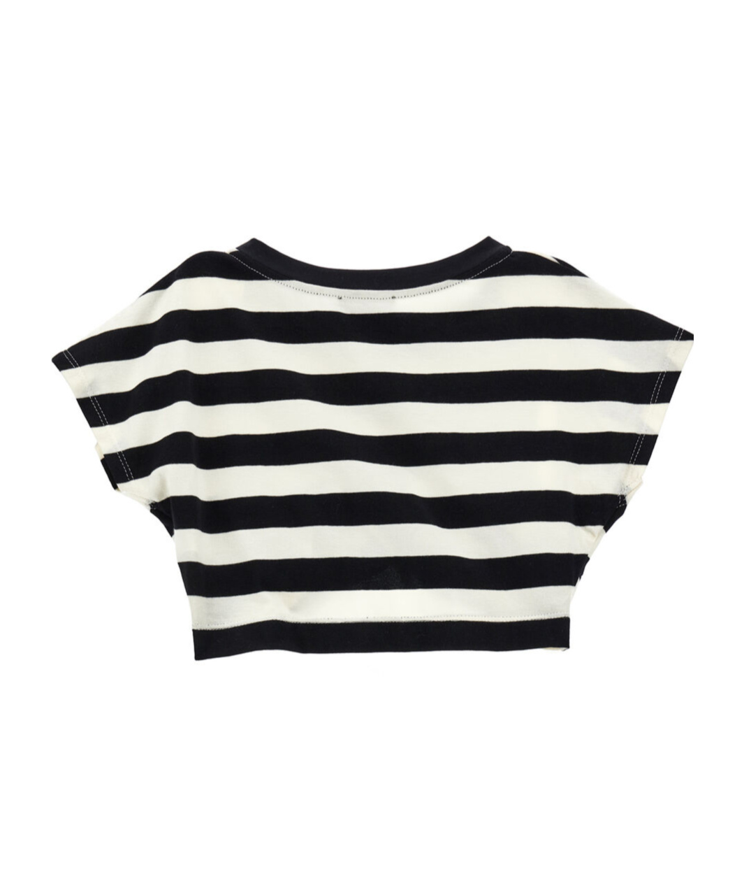 Monnalisa Striped T-shirt In Black