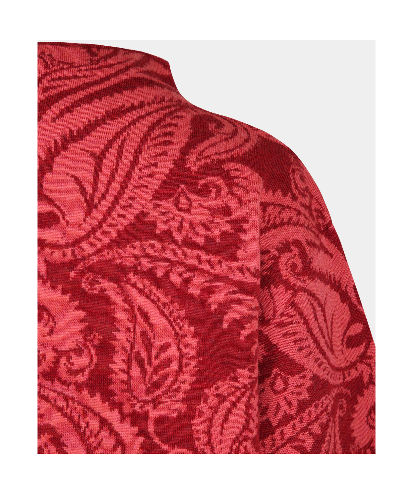 Etro Red Sweater For Girl With Paisley Pattern In Red