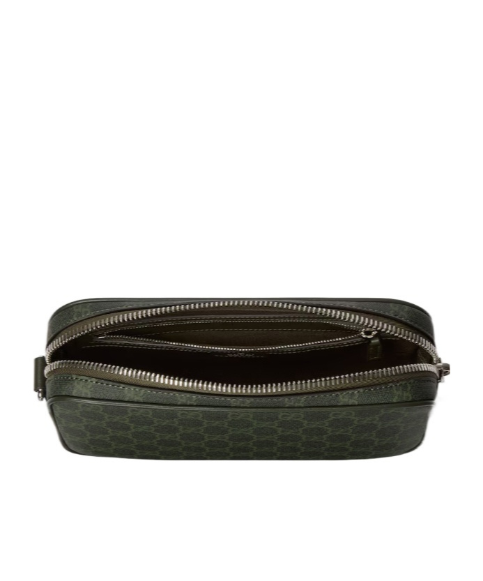 Gucci Gg Monogram Small Pouch In Green
