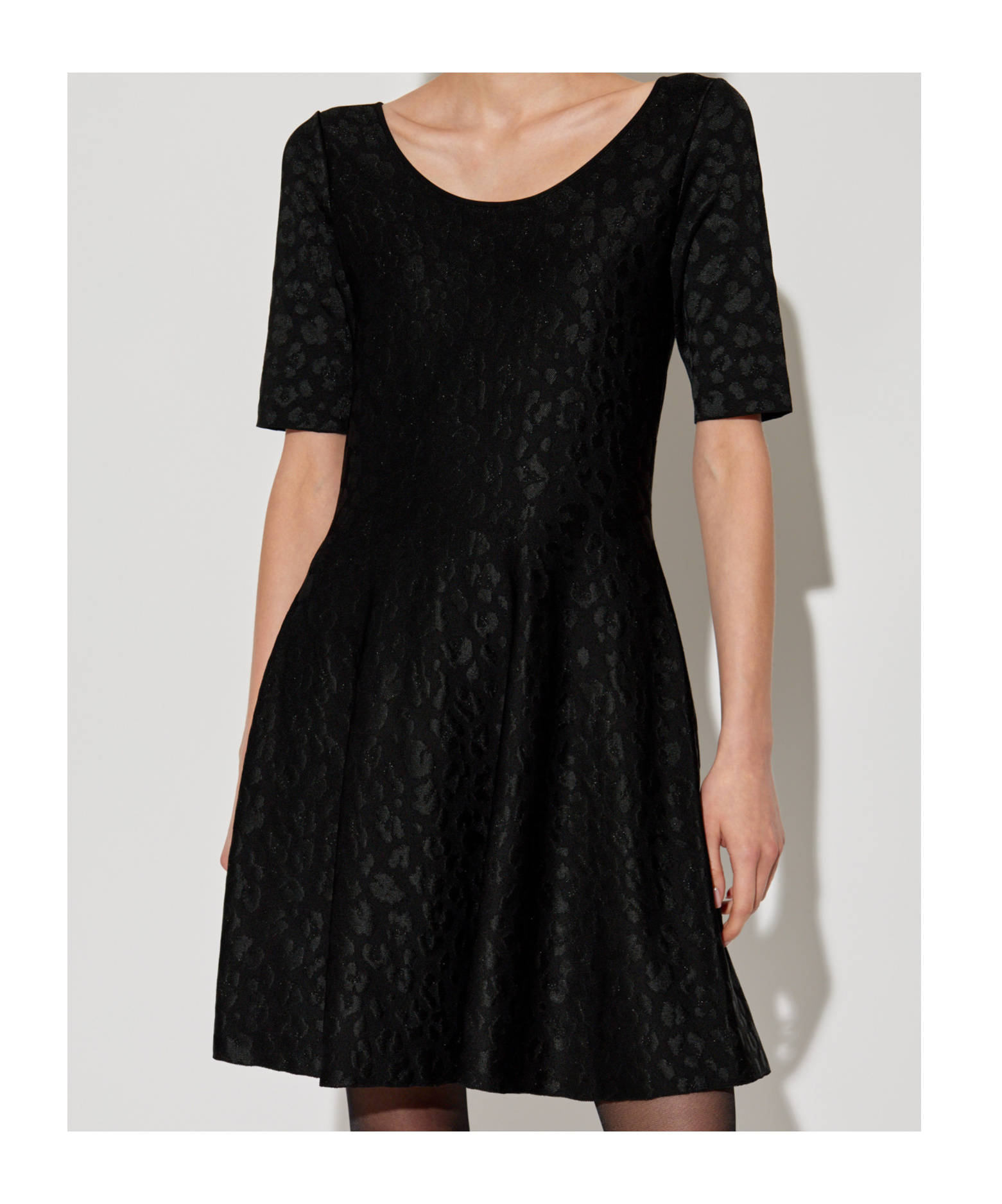 Versace Jacquard Knit Mini-dress In Black