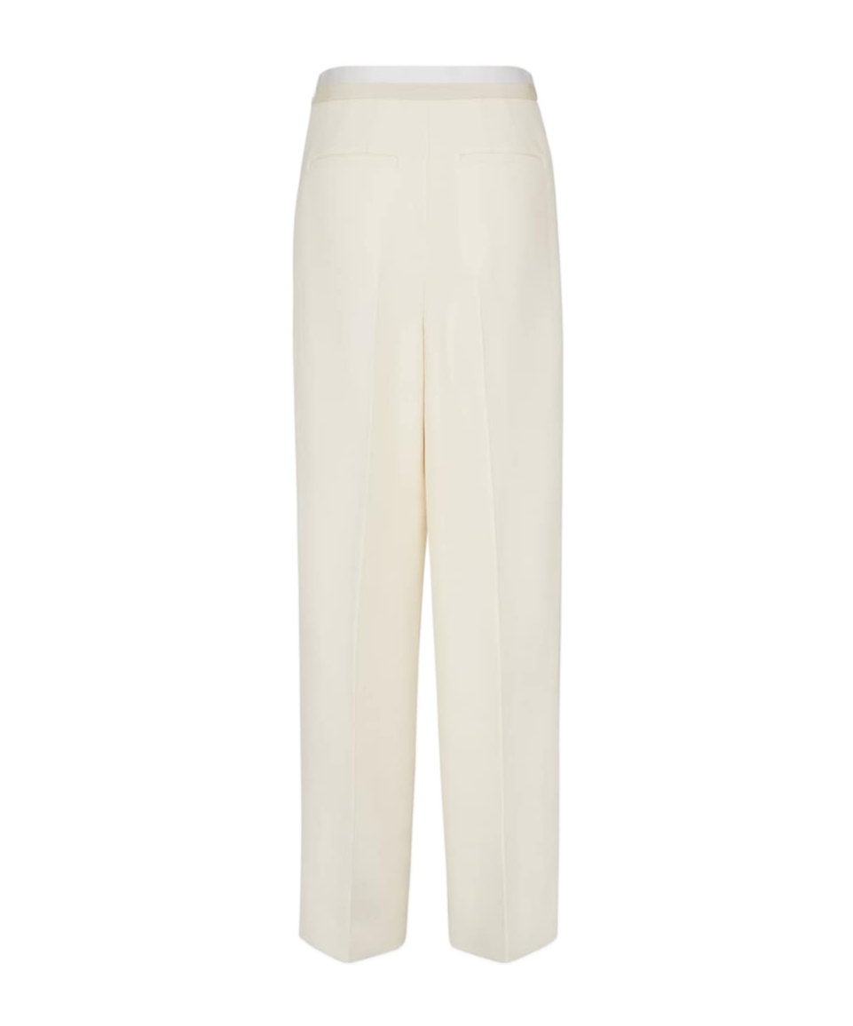Fendi Creased Casual Pants In White