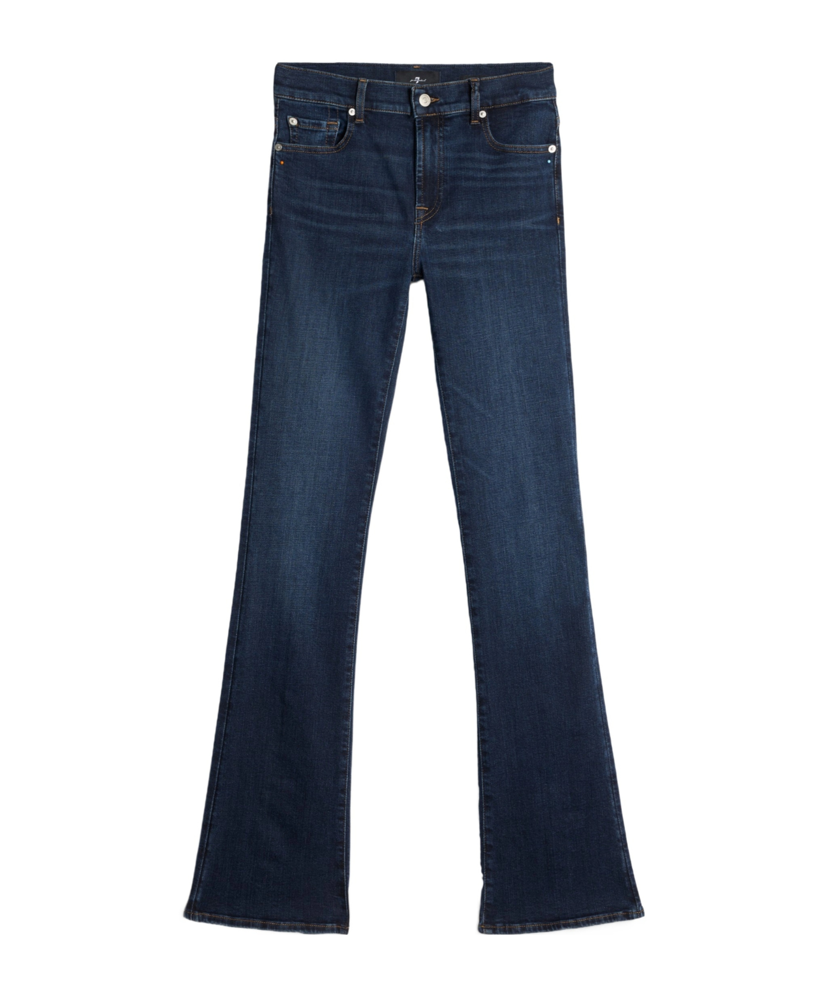 7 For All Mankind Mid Waist Bootcut Jeans In Blue