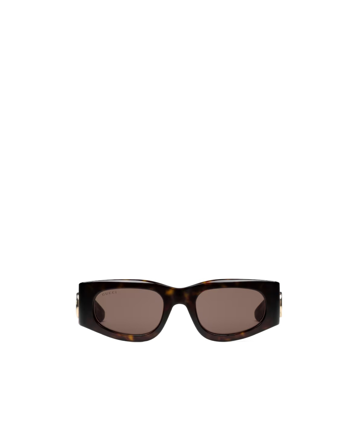 Gucci Rectangular Frame Sunglasses In Brown