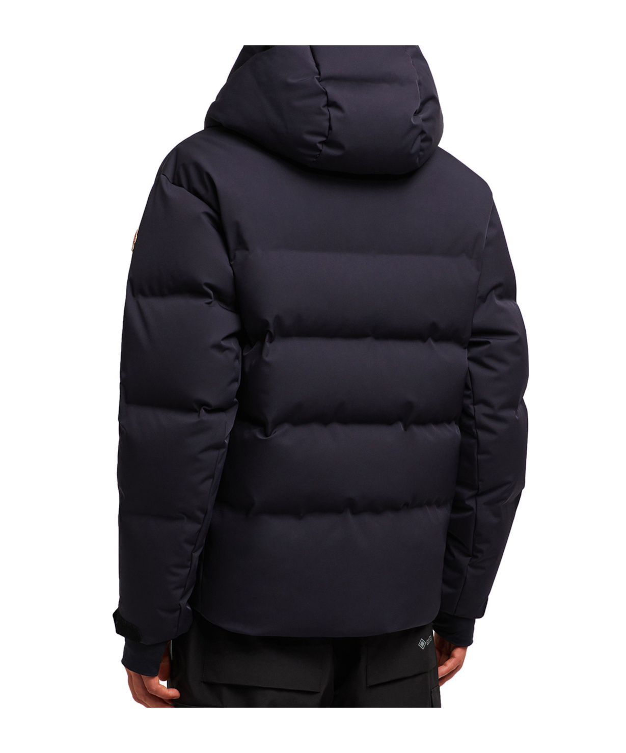 Moncler Long-sleeved Down Jacket In Blue