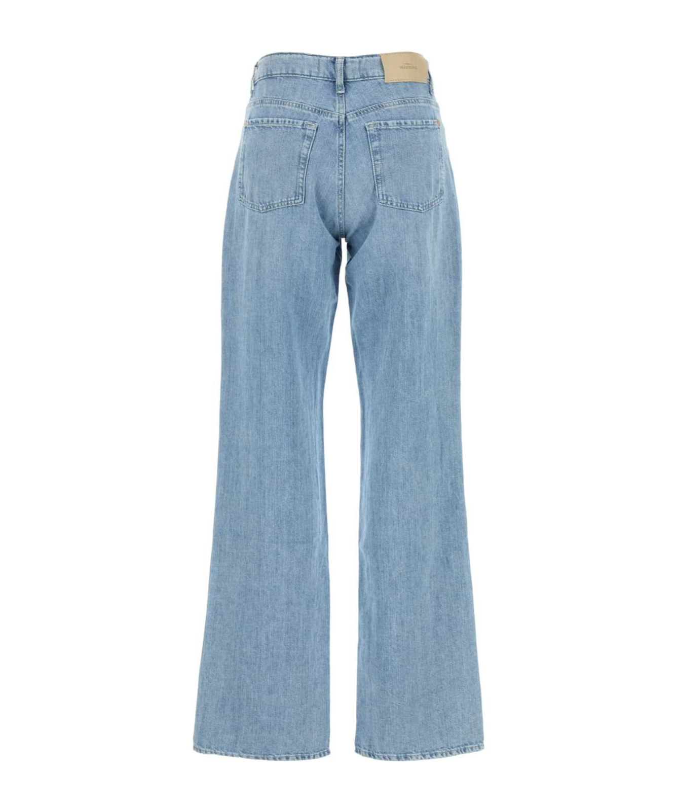 7 For All Mankind Flared Denim Trousers In Blue