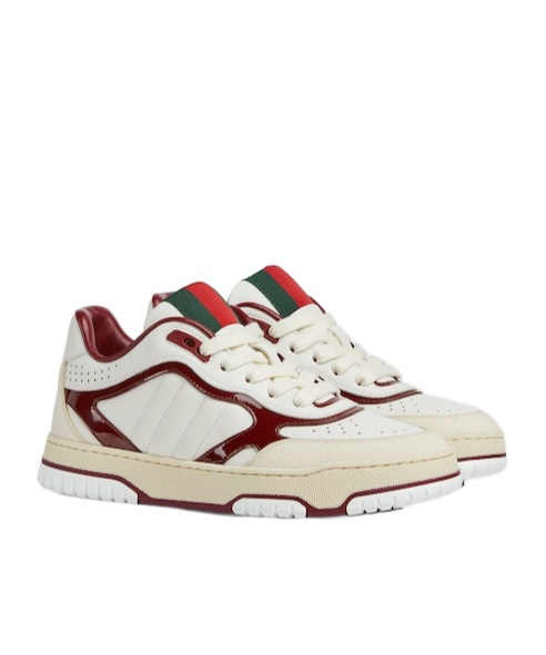 Gucci Re-web Leather Sneaker In White