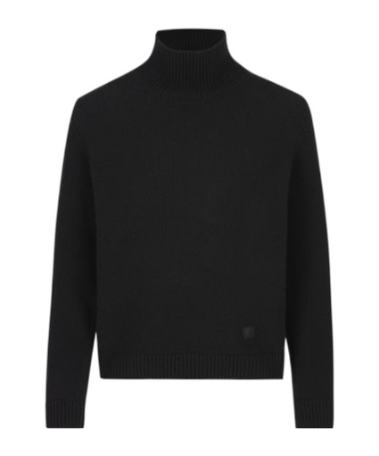 Balenciaga Turtleneck Knit Jumper In Black