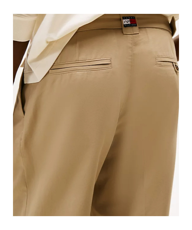 Tommy Hilfiger The Apxgp Collection Pleated Tapered Trousers In Neutral