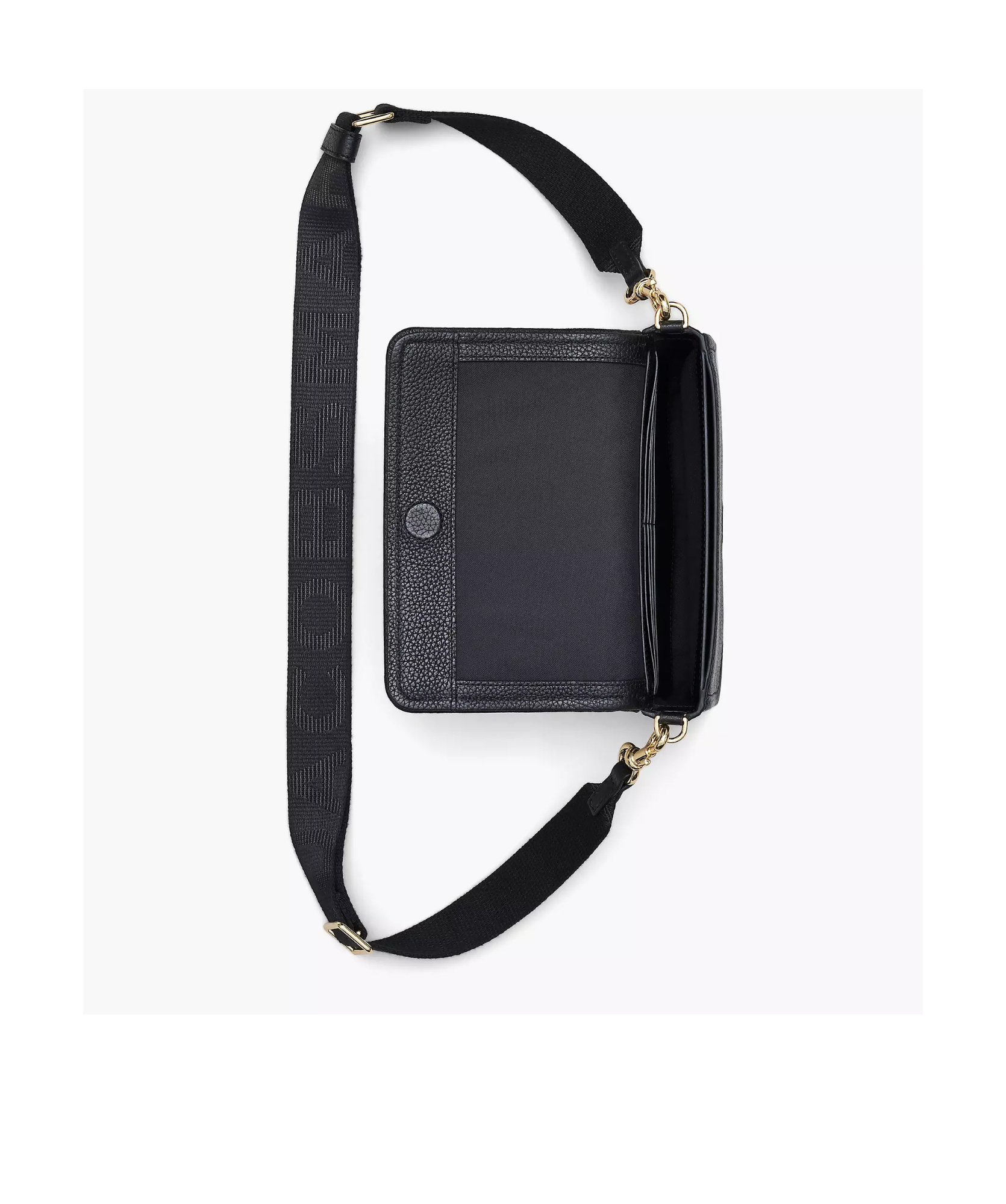 Marc Jacobs Borsa A Tracolla Nera In Pelle Martellata Color Nero In Black