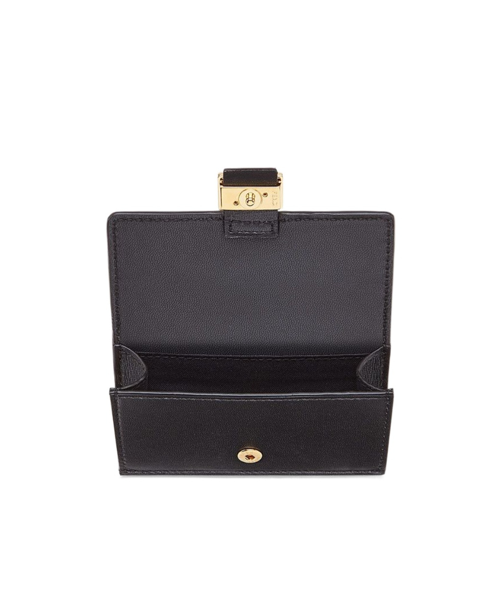 Fendi Ff Pattern Card Case In Black