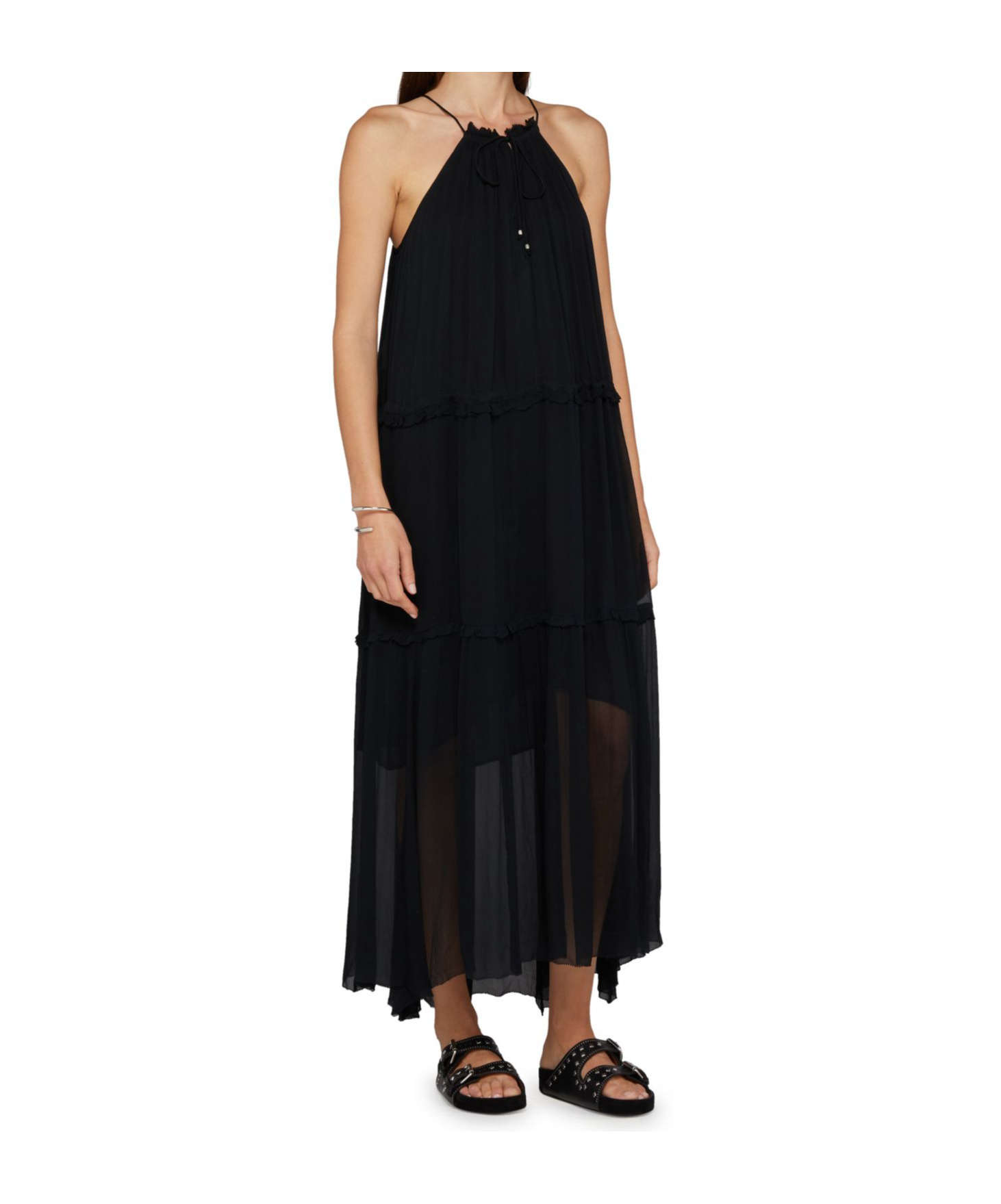 Shop Isabel Marant Étoile Alita Long Dress In Black