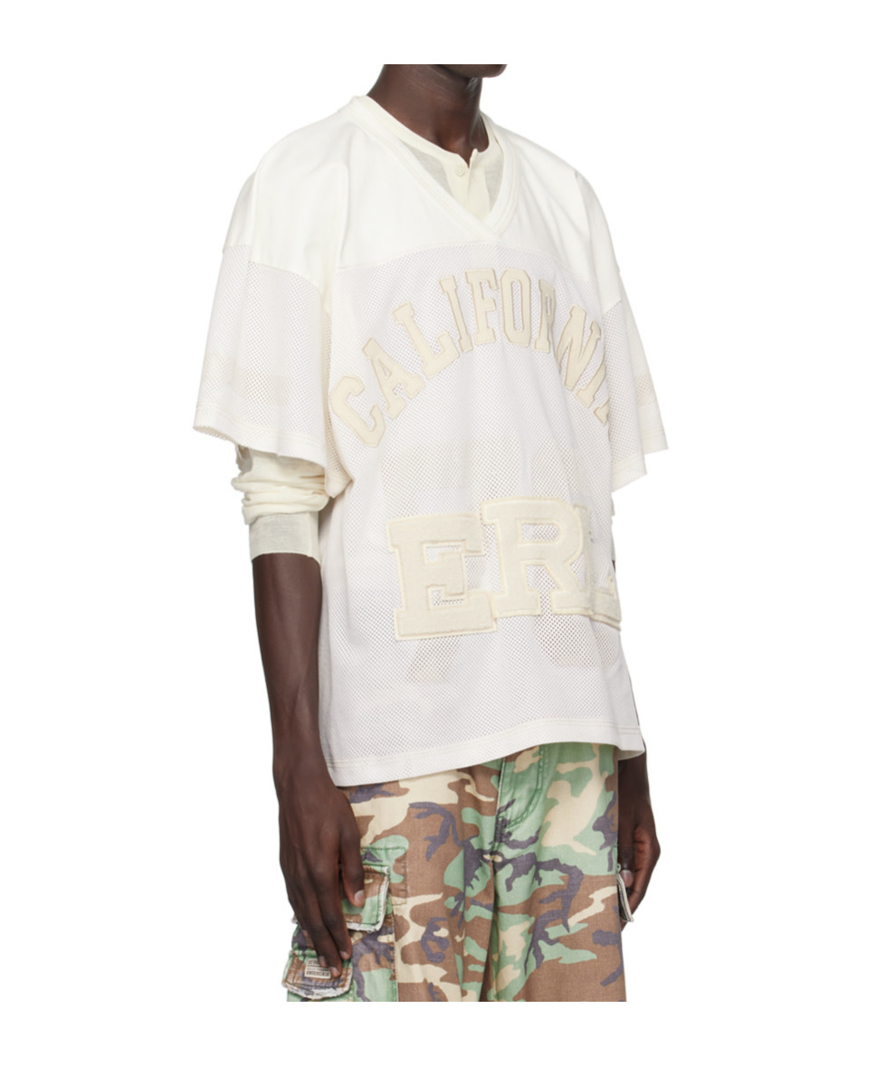 Erl Short Sleeve T-shirt In Off-white