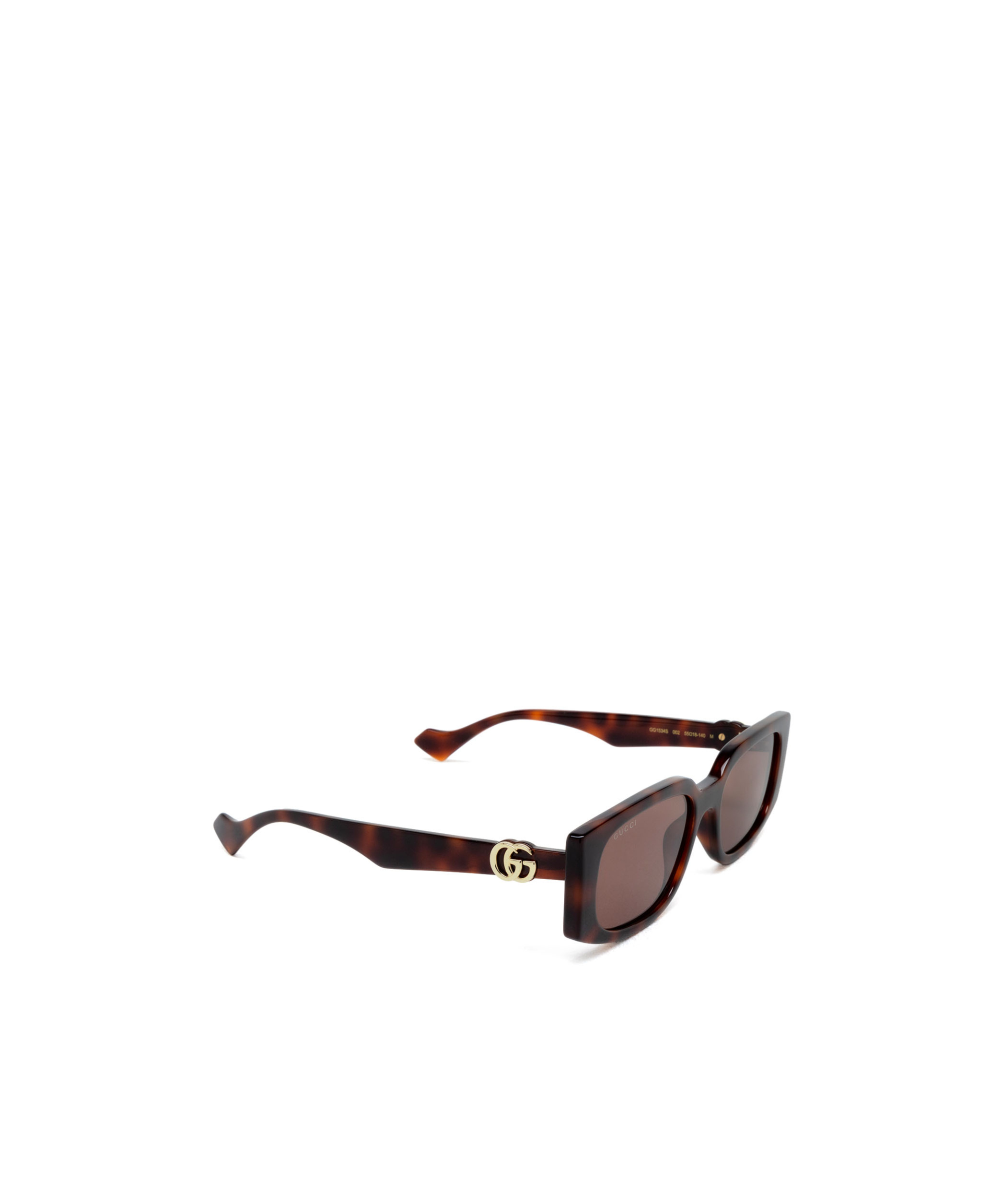 Gucci Double G Rectangle-frame Sunglasses In Brown
