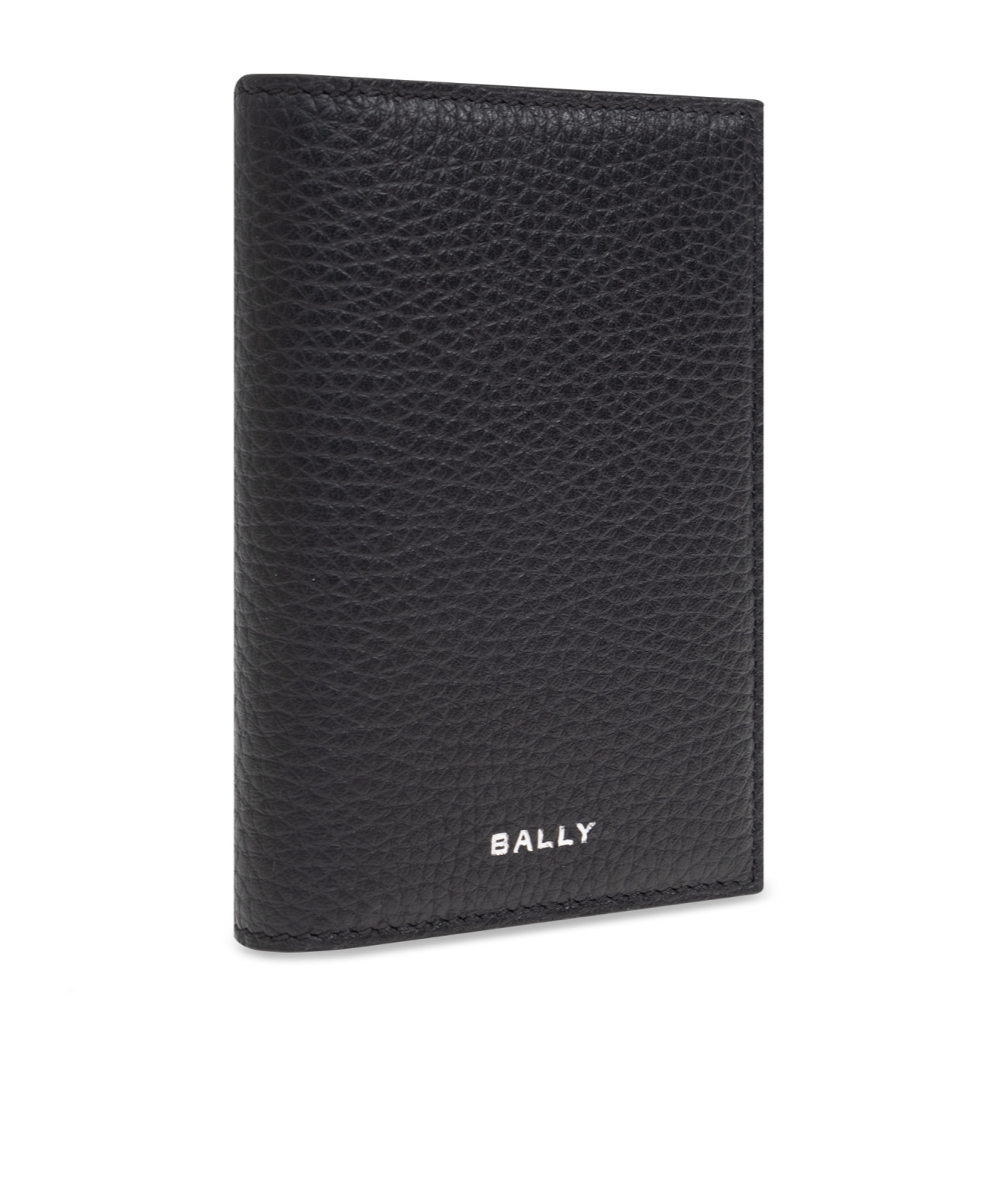 Shop Bally Logo Debossed Small Bifold Wallet In Black