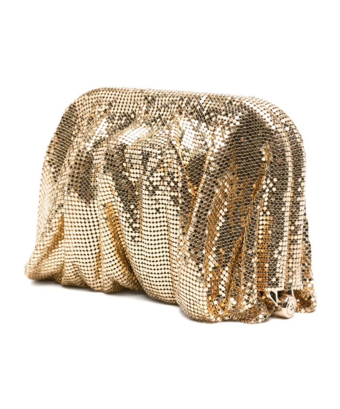 Benedetta Bruzziches Sequined Shoulder Bag In Brown