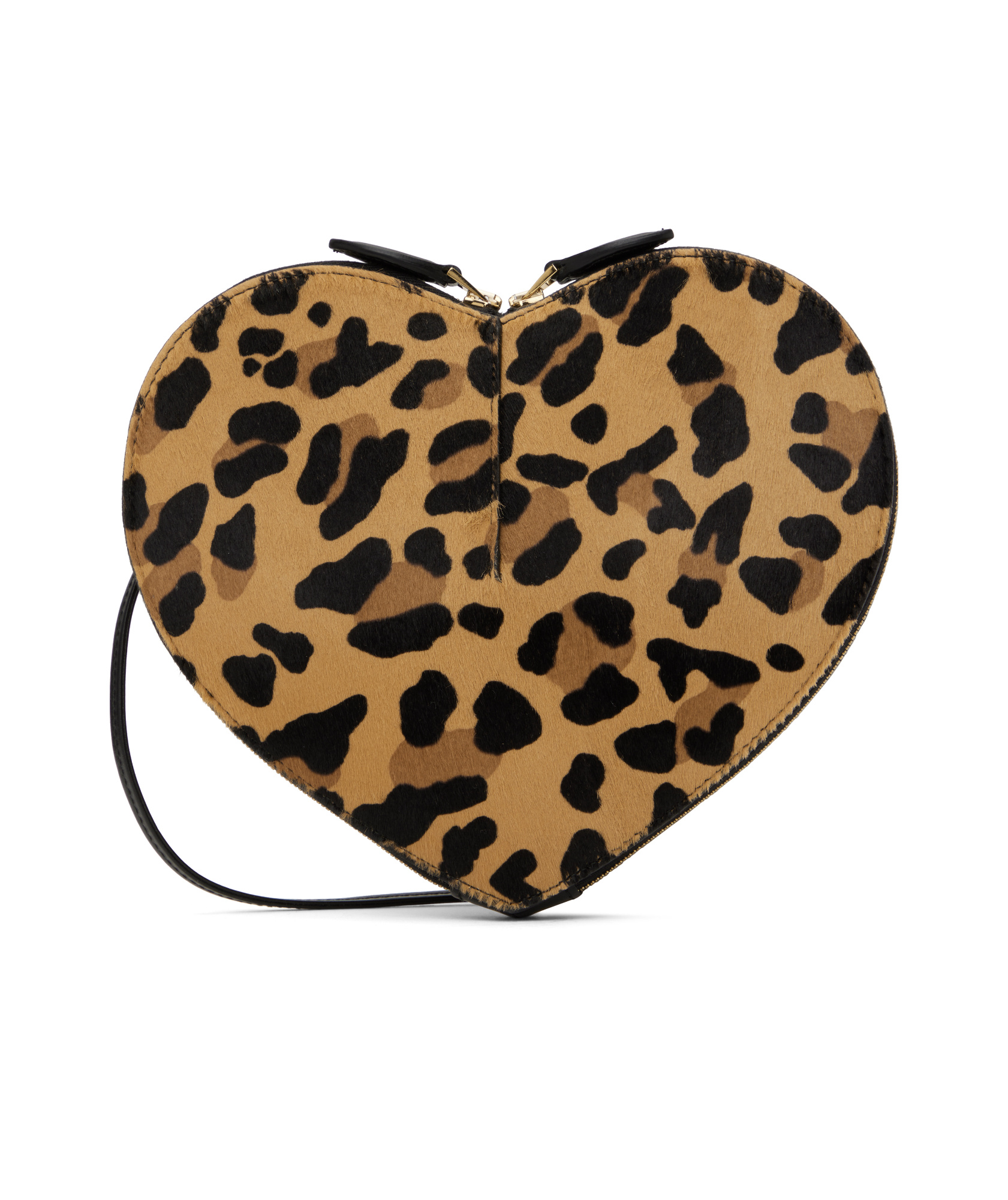 Alaïa Womens Alaia Le Coeur Leopard-pattern Brushed Leather Shoulder Bag In Black