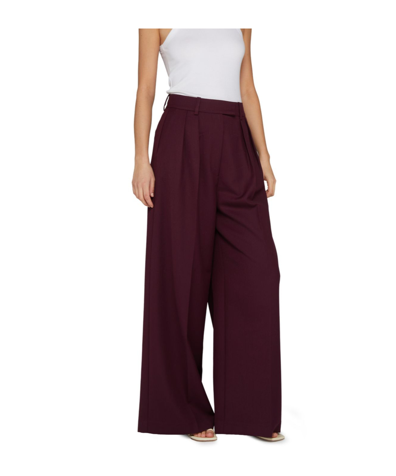 ANINE BING BELT LOOPS SLACKS