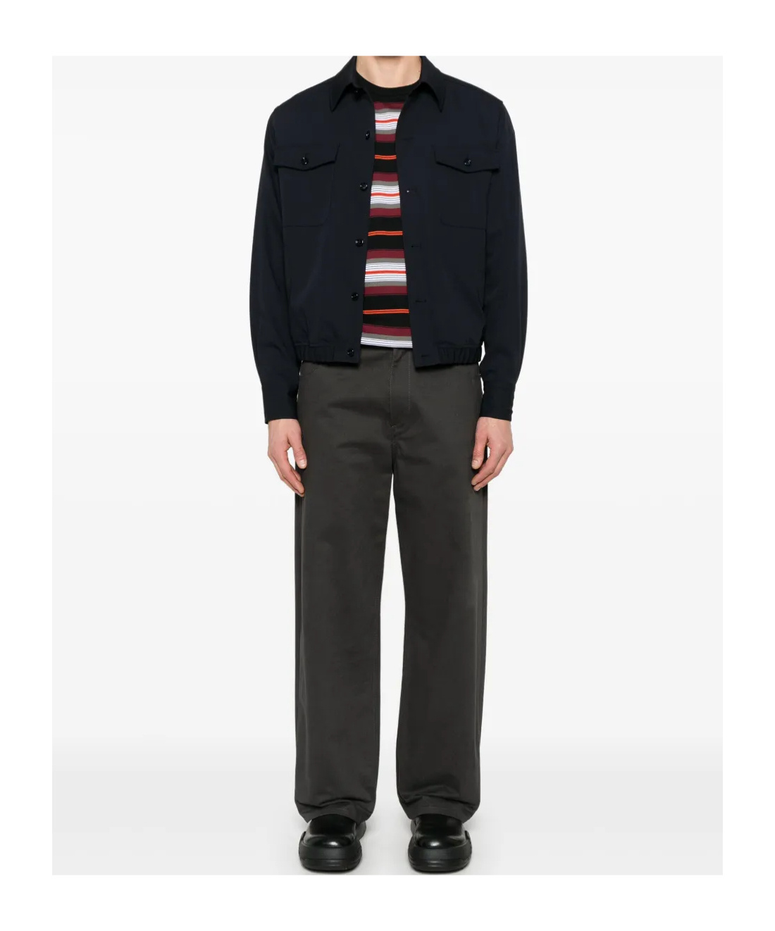 Lardini Black Jacket With Button-up Front And Tailored Cuffs In Black